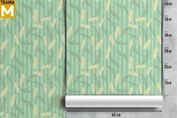 Carta da Parati Foglie Natura Stilizzata Vintage