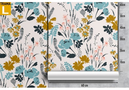 Vintage nature stylized flowers wallpaper. 2