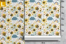 Vintage nature stylized flowers wallpaper.