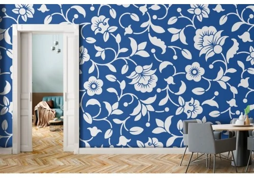 Wallpaper with stylized vintage nature flowers.366