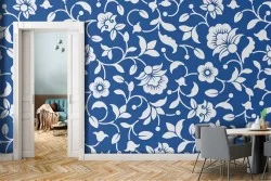 Vintage nature stylized flowers wallpaper.