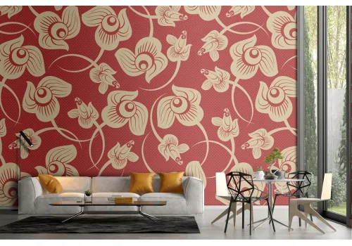 Wallpaper stylized flowers vintage nature.367