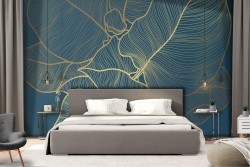 Stylized Luxury Leaves Wallpaper