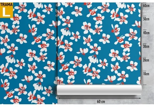 Wallpaper with stylized flowers in a vintage pattern. 2