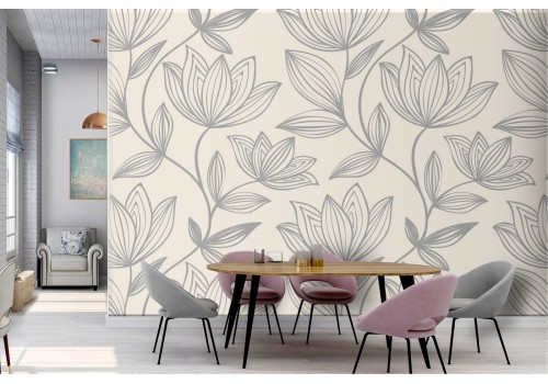 Vintage nature stylized flower wallpaper.