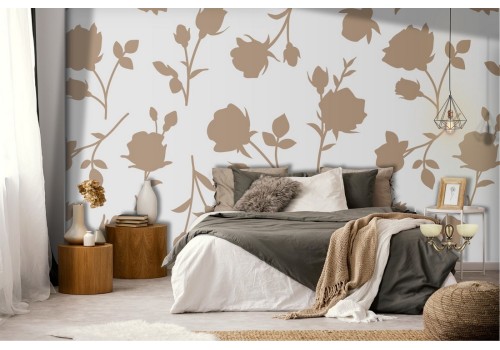 Vintage nature stylized flower wallpaper.