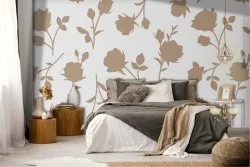 Vintage nature stylized flower wallpaper.