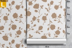 Carta da Parati fiori stilizzati vintage natura.