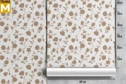 Stylized Vintage Nature Flowers Wallpaper
