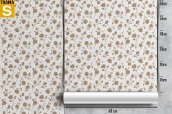 Carta da Parati Design e Stili Flora e Fauna Fiori Natura Stilizzata Vintage