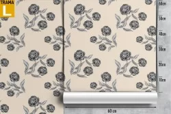 Vintage nature flowers wallpaper refined pattern.