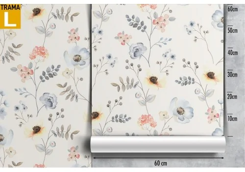 Vintage nature flowers wallpaper pattern. 2