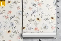 Carta da Parati fiori vintage natura pattern.