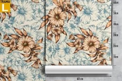 Vintage nature flowers wallpaper pattern.