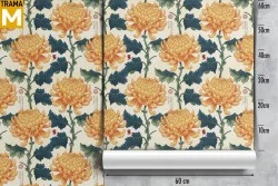 Vintage Nature Flowers Wallpaper