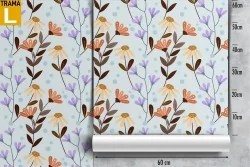 Refined vintage nature flowers wallpaper.