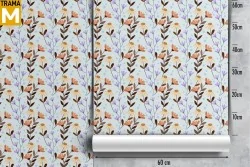 Vintage Nature Flowers Wallpaper