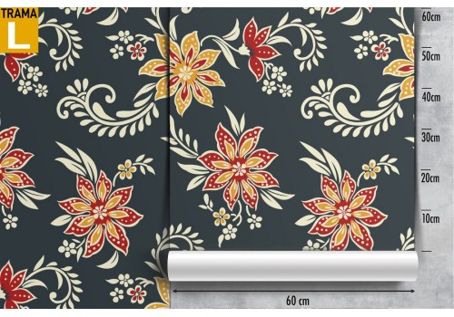 Carta da Parati fiori vintage pattern natura. 2