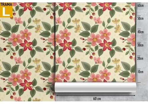 Carta da Parati fiori vintage pattern natura. 2