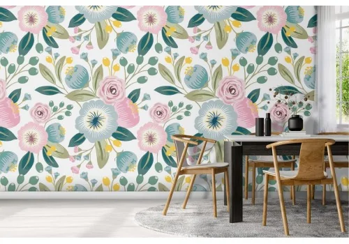 Vintage flowers wallpaper nature pattern.384