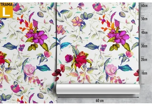 Carta da Parati fiori viola natura moderna. 2