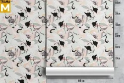 Abstract Modern Nature Leaves Wallpaper