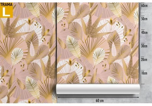 Carta da Parati foglie natura vintage pattern. 2