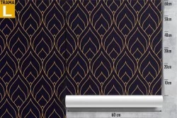 Art Deco pattern stylized leaves wallpaper.