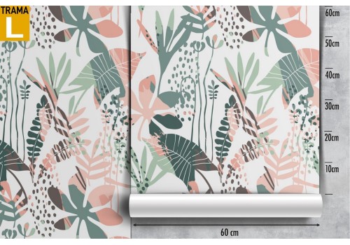 Wallpaper with stylized leaves nature modern design. 2