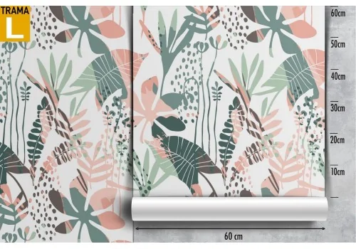 Wallpaper with stylized leaves nature modern design. 2