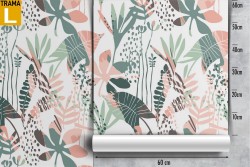 Wallpaper with stylized leaves nature modern design.