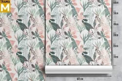 Modern Stylized Nature Leaves Wallpaper