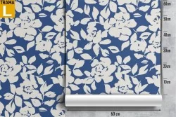 Carta da Parati foglie stilizzate natura moderna pattern.