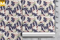 Carta da Parati Foglie Moderna Natura Stilizzata