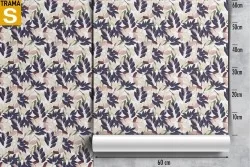 Carta da Parati Design e Stili Flora e Fauna Foglie Moderna Natura Stilizzata