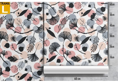 Modern nature stylized leaves wallpaper. 2