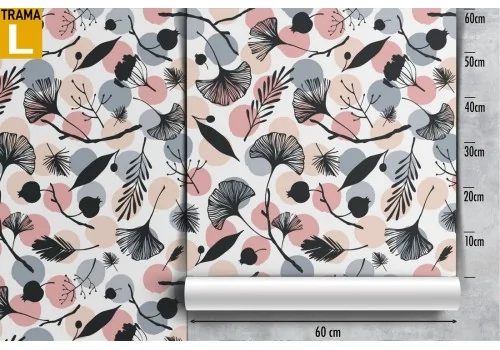 Modern nature stylized leaves wallpaper. 2