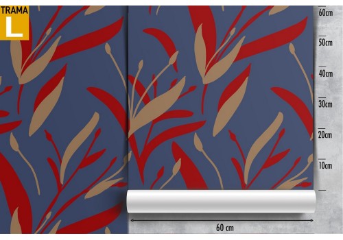 Modern nature stylized leaves wallpaper. 2