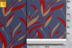 Modern nature stylized leaves wallpaper.