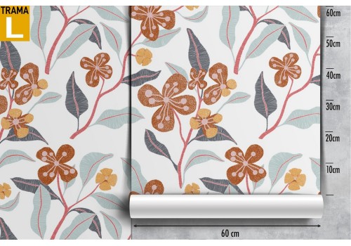 Modern nature stylized leaves wallpaper. 2