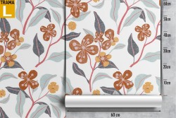 Modern nature stylized leaves wallpaper.