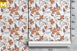 Modern Stylized Nature Leaves Wallpaper