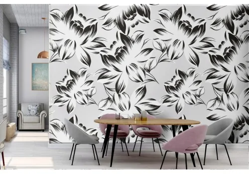 Wallpaper stylized leaves nature modern pattern.411