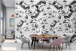 Wallpaper stylized leaves nature modern pattern.