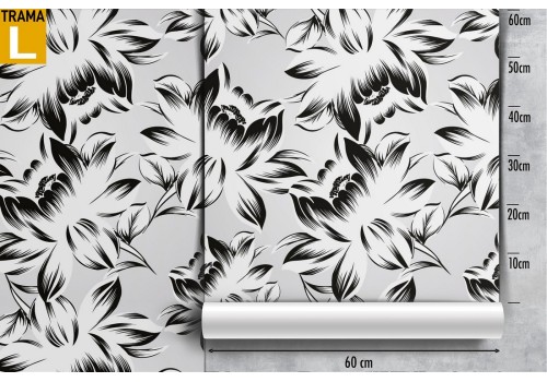 Carta da Parati foglie stilizzate natura pattern moderno. 2