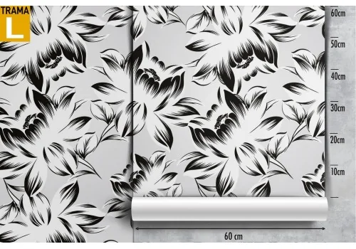 Carta da Parati foglie stilizzate natura pattern moderno. 2