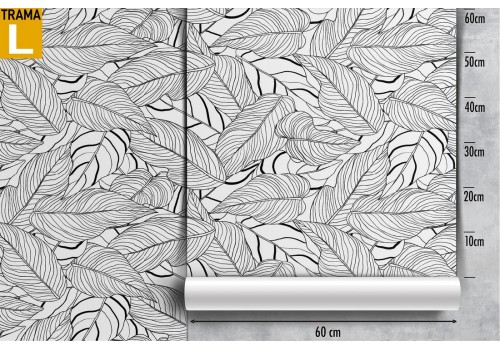 Carta da Parati foglie stilizzate natura pattern. 2