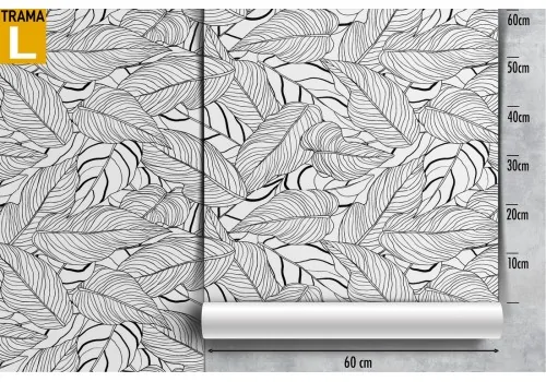 Carta da Parati foglie stilizzate natura pattern. 2