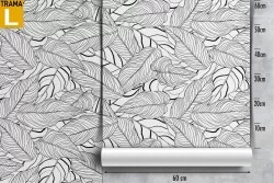 Wallpaper stylized leaves nature pattern.