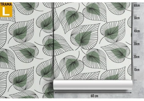 Carta da Parati foglie stilizzate natura pattern. 2